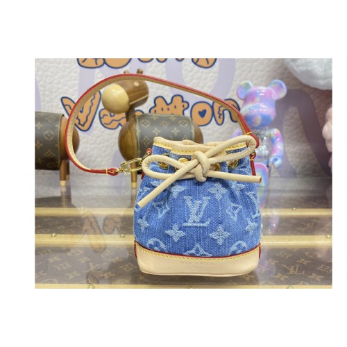 Louis Vuitton M01700 Micro Noe bag charm in Monogram Denim canvas