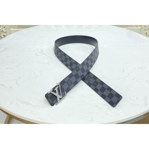 Louis Vuitton M0213V Initiales 40MM Reversible belt in Damier Graphite canvas