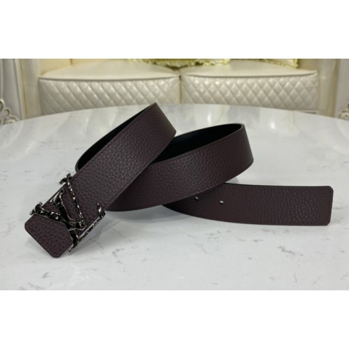 Louis Vuitton M0273V Facets 40mm reversible belt in Burgundy Red Black calf leather With PVD Buckle Louis Vuitton M0273V Facets 40mm reversible belt in Burgundy Red Black calf leather With PVD Buckle