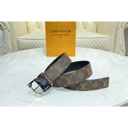 Louis Vuitton M0278Q Trunk 40MM reversible belt in Monogram canvas With Silver Buckle