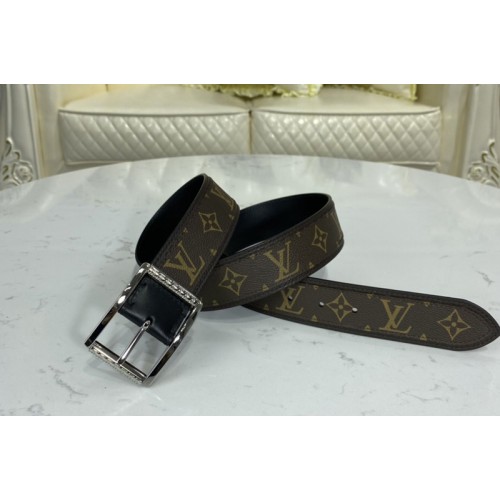 Louis Vuitton M0283V Reverso 40mm reversible belt In Monogram Brown With Silver Buckle