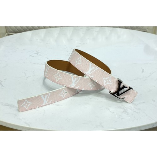 Louis Vuitton M0364V Initiales 30mm reversible belt in Pink Allover Monogram