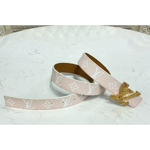 Louis Vuitton M0364V Initiales 30mm reversible belt in Pink Allover Monogram Louis Vuitton M0364V Initiales 30mm reversible belt in Pink Allover Monogram