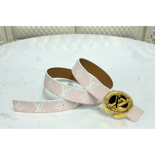 Louis Vuitton M0364V Initiales 30mm reversible belt in Pink Allover Monogram