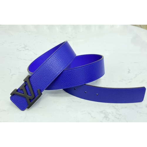 Louis Vuitton M0380V Optic 40mm reversible belt in Blue Black Grained calf leather