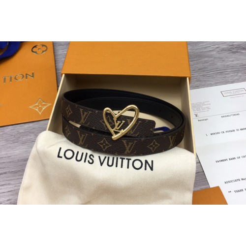 Louis Vuitton M0430X fall in love reversible 20mm belt in monogram canvas