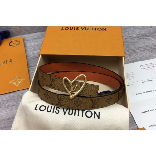Louis Vuitton M0430X fall in love reversible 20mm belt in Monogram Reverse Canvas