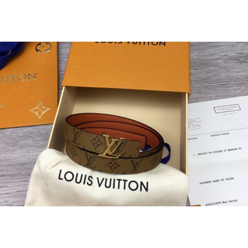 Louis Vuitton M0431W Iconic 20mm Reversible belt in Monogram Reverse Canvas