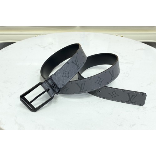 Louis Vuitton M0485V Architect 35mm belt in Grey Monogram Eclipse Canvas