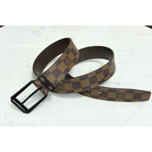 Louis Vuitton M0485V Architect 35mm belt in Damier Ebene Canvas