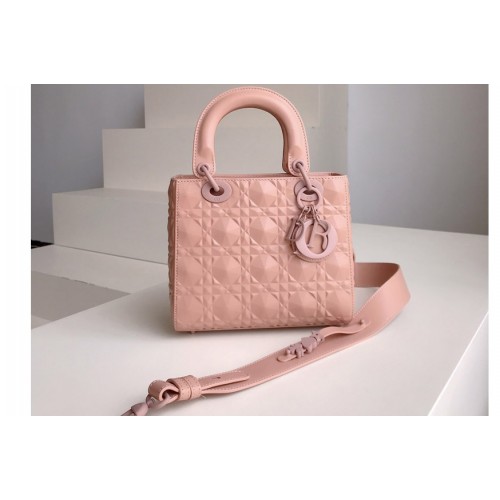 Dior M0538 Small Lady Dior My ABCDior bag in Pink Cannage Calfskin with Diamond Motif