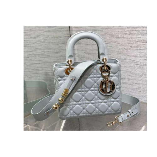 Dior M0538 Christian Dior Small Lady Dior My ABCDior bag in Lake Blue Cannage Lambskin