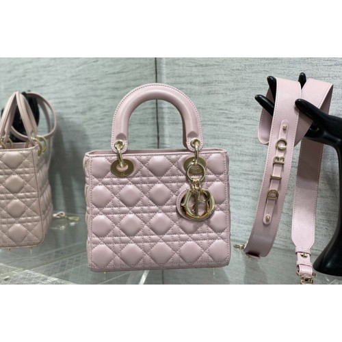 Dior M0538 Christian Dior Small Lady Dior My ABCDior bag in Pink Cannage Lambskin