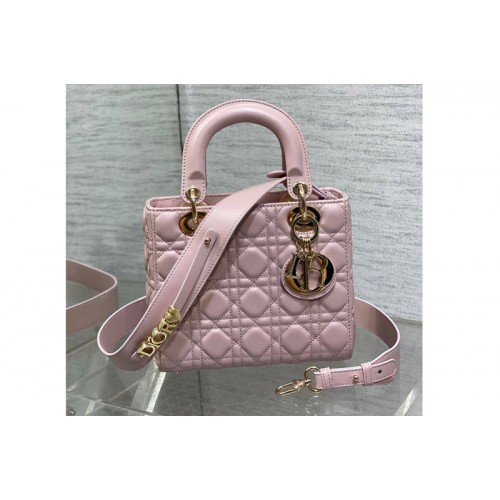 Dior M0538 Christian Dior Small Lady Dior My ABCDior bag in Pink Cannage Lambskin