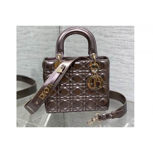 Dior M0538 Christian Dior Small Lady Dior My ABCDior bag in Bronze Cannage Lambskin