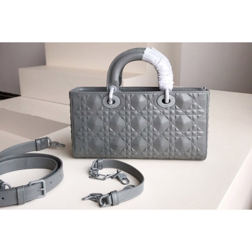 Dior M0540 Lady D-Joy bag in Gray Cannage Calfskin with Diamond Motif