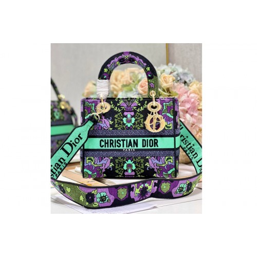 Dior M0565 Christian Dior Medium Lady D-Lite bag in Multicolor Dior Embroidery