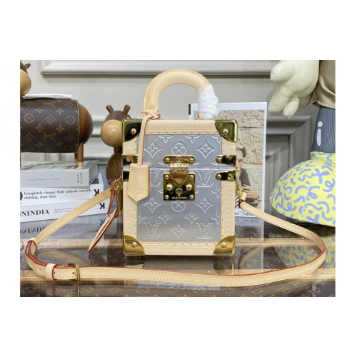 Louis Vuitton M10115 Camera box in Silver Monogram embossed puffy lambskin