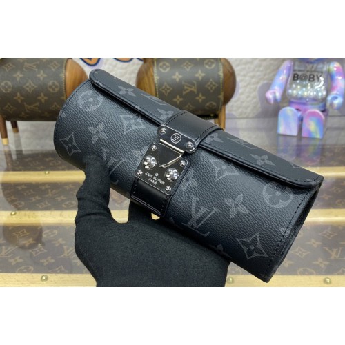 Louis Vuitton M10145 Jewelry Case in Monogram Eclipse Canvas Louis Vuitton M10145 Jewelry Case in Monogram Eclipse Canvas