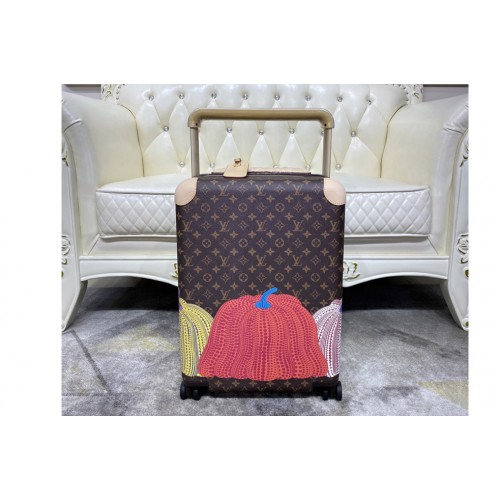 Louis Vuitton M10155 x YK Horizon 55 trolley case in Monogram coated canvas with colorful Pumpkin print