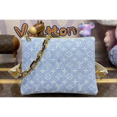 Louis Vuitton M11400 Coussin PM handbag in Sky Blue Monogram Denim