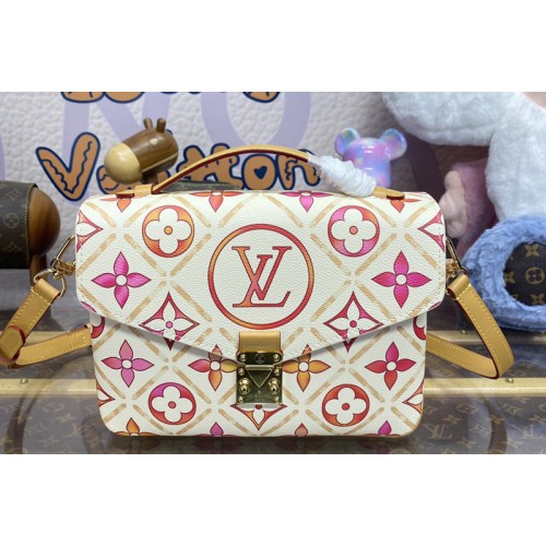 Louis Vuitton M11461 Pochette Metis handbag in Coral Monogram Tiles canvas
