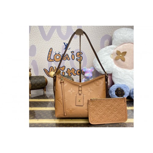 Louis Vuitton M11790 CarryAll PM City bag in Cognac Brown Embossed grained cowhide leather