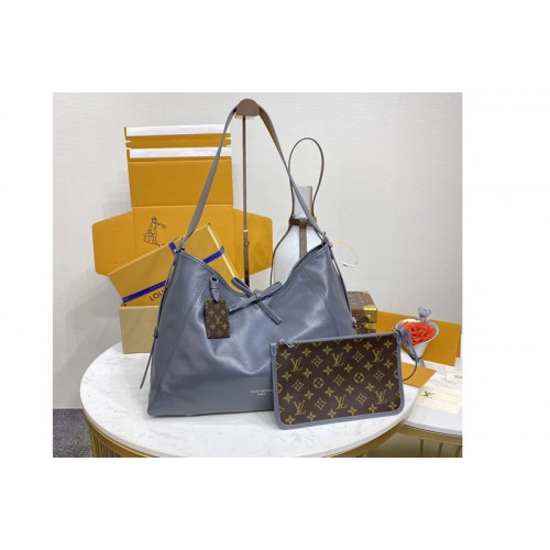 Louis Vuitton M12583 CarryAll Dark MM Bag in Gray Lambskin leather
