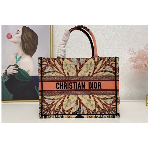 Christian Dior M1296 Small Dior Book Tote Bag in Dior Embroidery