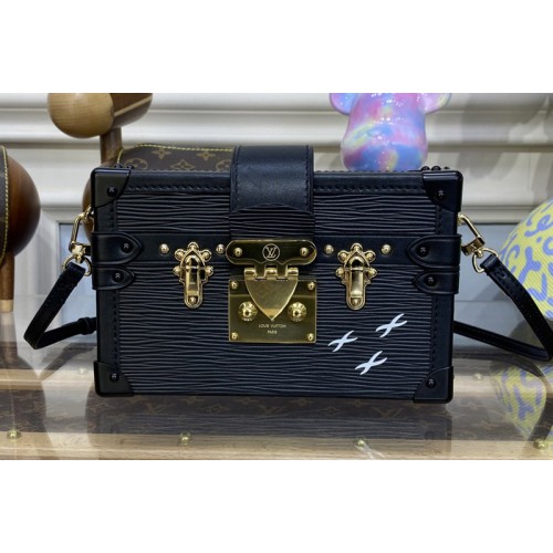 Louis Vuitton M59179 Petite Malle handbag in Black Epi Leather