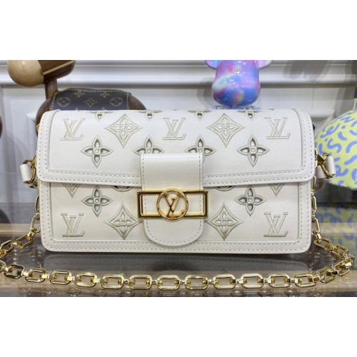 Louis Vuitton M20730 Dauphine East West Bag in Beige Leather