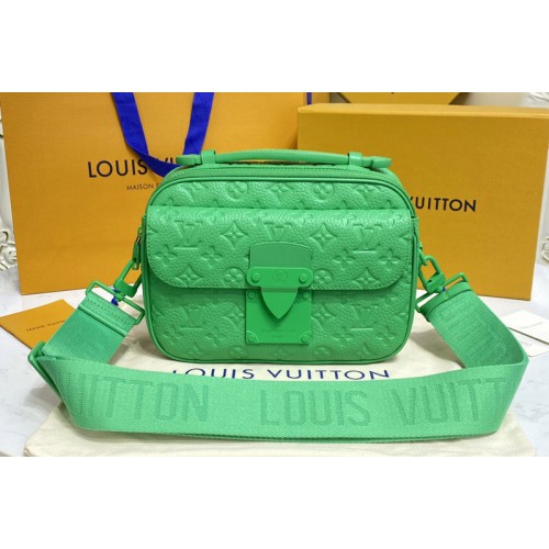Louis Vuitton M20901 S-Lock Messenger Bag in Green Taurillon Monogram leather