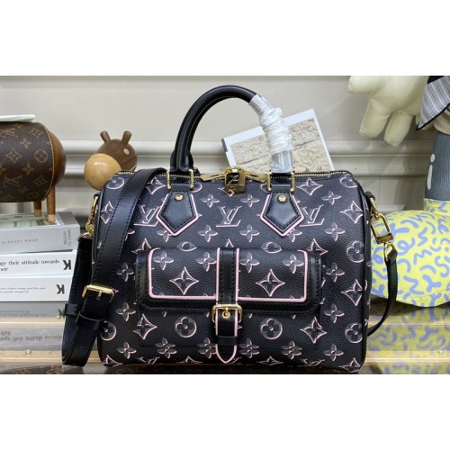 Louis Vuitton M20852 Speedy Bandoulière 25 handbag in Black Monogram coated canvas