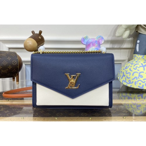 Louis Vuitton M20982 MyLockMe Chain Bag in Navy Blue Grained calf leather