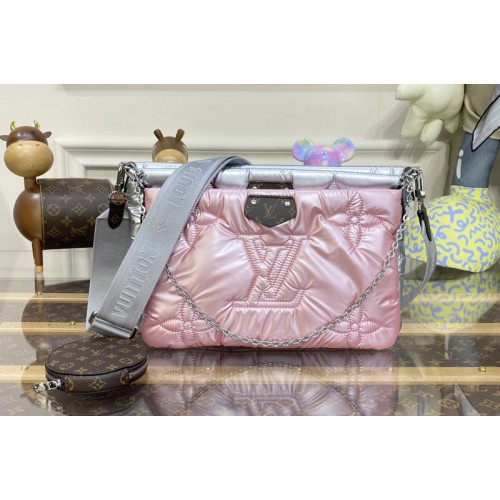 Louis Vuitton M21056 Maxi Multi-Pochette Accessoires bag in Silver Pink Recycled nylon