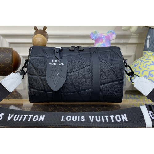 Louis Vuitton M21543 City Keepall bag in Black Taurillon calf leather