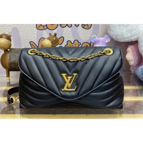 Louis Vuitton M21615 New Wave Chain Bag GM in Black Quilted calf leather