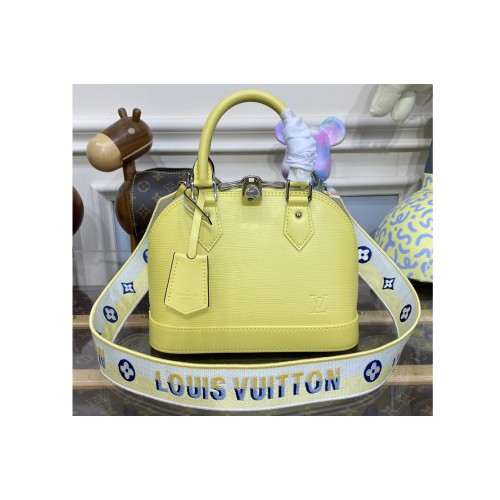 Louis Vuitton M21682 Alma BB handbag in Yellow Epi leather
