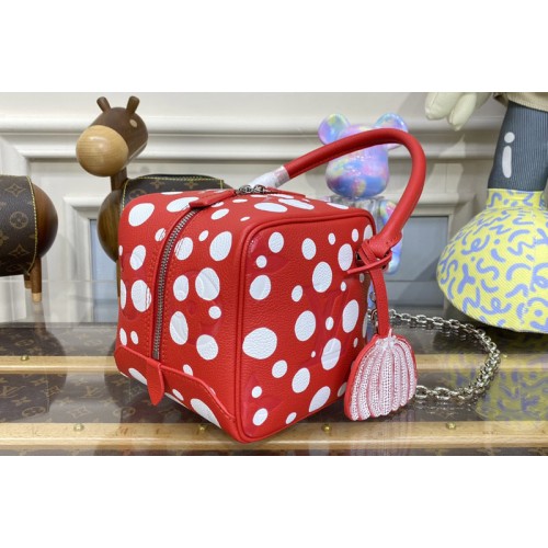 Louis Vuitton M21779 x YK Square Bag in Red Monogram Empreinte Leather