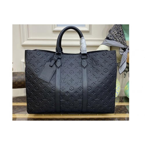 Louis Vuitton HJ0317 Sac Plat 24H Bag in Embossed Taurillon Monogram cowhide leather