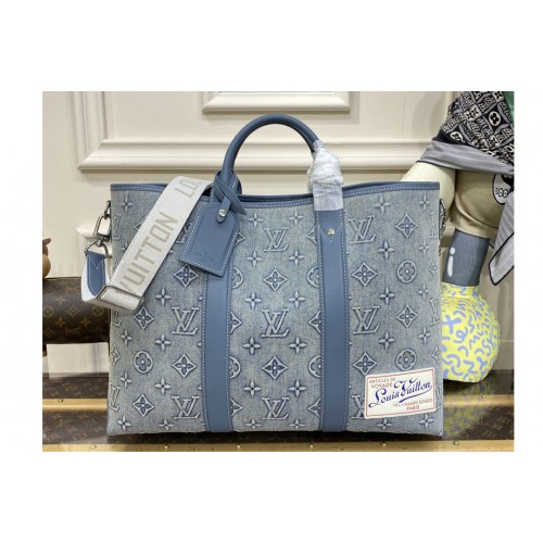 Louis Vuitton M22537 Week-End Tote bag In Monogram Washed Denim canvas
