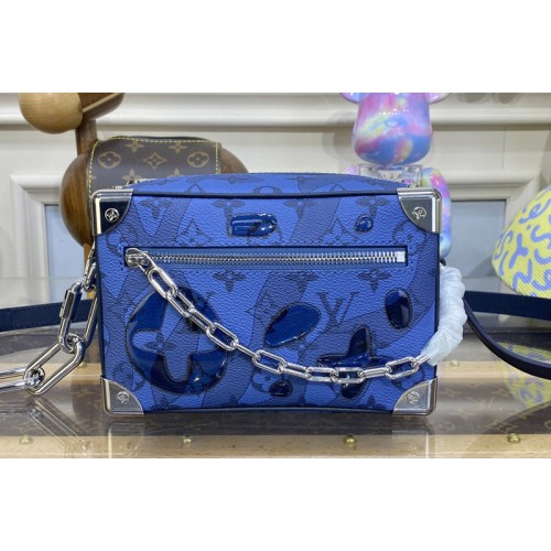 Louis Vuitton M22588 Mini Soft Trunk Bag in Abyss Blue Monogram Aquagarden coated canvas