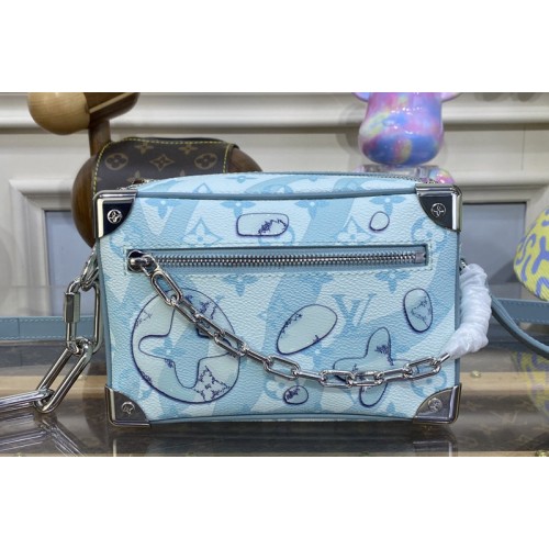 Louis Vuitton M22588 Mini Soft Trunk Bag in Crystal Blue Monogram Aquagarden coated canvas