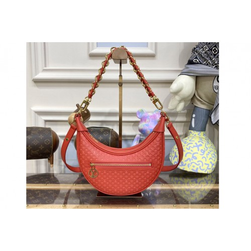 Louis Vuitton M22594 Loop baguette handbag in Red Calfskin Louis Vuitton M22594 Loop baguette handbag in Red Calfskin