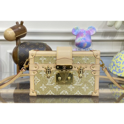 Louis Vuitton M22882 Petite Malle handbag in Beige Monoglam coated canvas