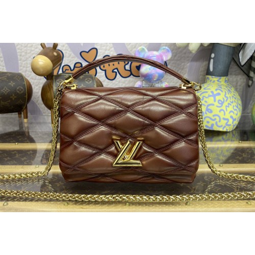 Louis Vuitton M23601 GO-14 MM bag in Tan Lambskin Leather