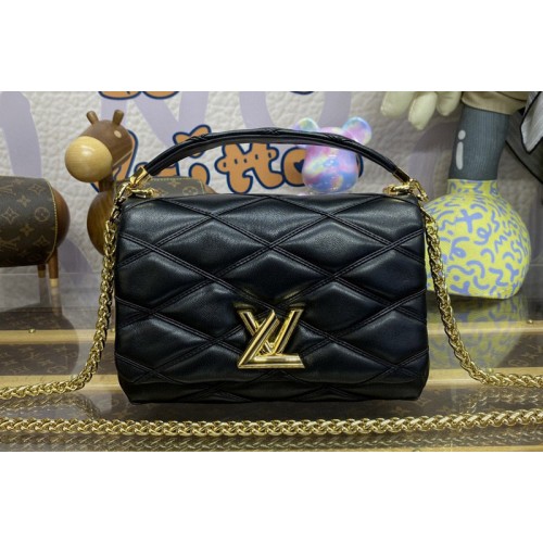 Louis Vuitton M22891 GO-14 MM bag in Black Lambskin Leather
