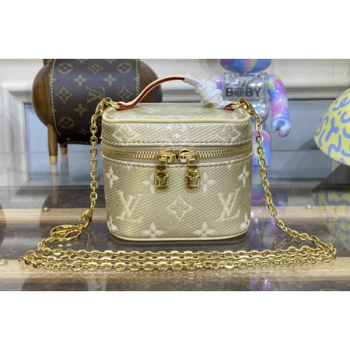 Louis Vuitton M22920 Micro Vanity Bag in Beige Monoglam coated canvas