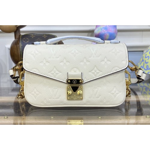 Louis Vuitton M22942 Pochette Metis East West Bag in Cream Monogram Empreinte Leather