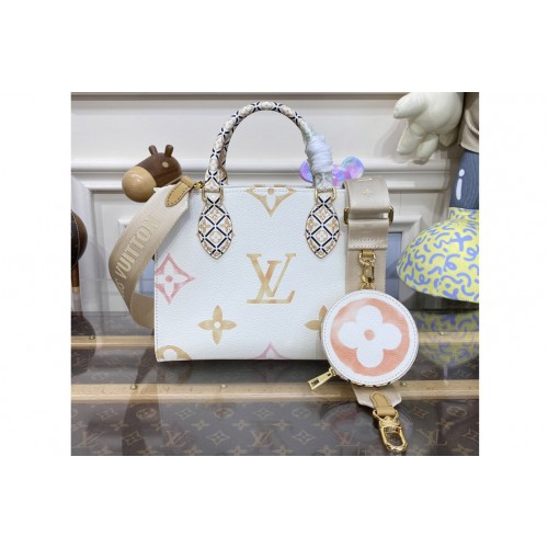 Louis Vuitton M22976 OnTheGo PM tote bag in Beige Monogram coated canvas